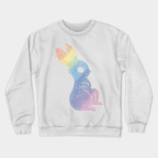 Rainbow magic bunny of the galaxy Crewneck Sweatshirt